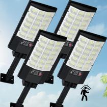 Luzes de rua solares TFKK, sensor de movimento impermeável, pacote com 4