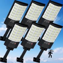Luzes de rua solares TFKK, sensor de movimento impermeável, pacote com 6