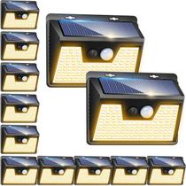 Luzes de segurança solar Peasur 12 Pack 140 LED à prova d'água