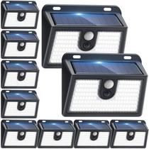 Luzes de sensor de movimento solar CLAONER 149 LED à prova d'água, pacote com 10 Luzes de sensor de movimento solar CLAONER 149 LED à prova d'água, pacote com 10