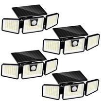 Luzes de sensor de movimento solar INCX 156 LED IP65 à prova d'água, pacote com 4