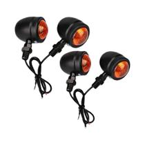 Luzes De Sinalização De Fio Único Universal 12V 4PCS Para Acessórios De Motocicleta Retro Cafe Racer