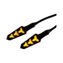 Luzes De Sinalização LED Para Motocicleta 2PCS Luzes De Dia Em Forma De Espinha De Peixe 12V