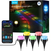 Luzes de solo externas Govee, pacote com 15, 50 pés, RGBIC Pathway IP67