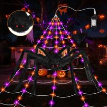 Luzes de teia de aranha de Halloween TOCGAID 250 LED 5m Web Spider