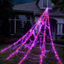 Luzes de teia de aranha de Halloween Zivilic 250 LEDs 5 m à prova d'água Luzes de teia de aranha de Halloween Zivilic 250 LEDs 5 m à prova d'água