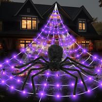 Luzes de Teia de Aranha para Halloween com 250 LEDs - 5m com Aranha