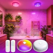Luzes de teto AILCK LED recarregáveis, pacote com 2 unidades, impermeáveis