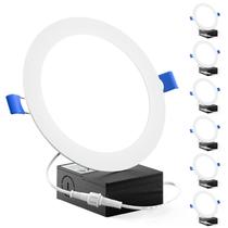 Luzes de teto embutidas LED Sunco Lighting 6" 6000K reguláveis, pacote com 6