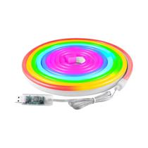 Luzes De Tira LED RGB 5V USB Regulável Smart APP Controle Bluetooth Fita De Néon Flexível