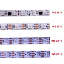 Luzes De Tira LED RGBIC WS2812B WS2811 WS2815 WS2813 30/60/144 Pixels Fita LED Luz Inteligente
