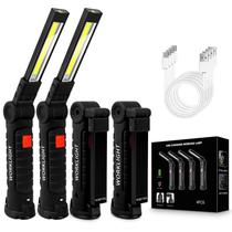 Luzes de trabalho LED LED.APP recarregáveis com base magnética (pacote com 4 unidades) Luzes de trabalho LED LED.APP recarregáveis com base magnética (pacote com 4 unidades)