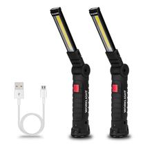 Luzes de trabalho LED Lmaytech, pacote com 2 unidades com base magnética, USB recarregável Luzes de trabalho LED Lmaytech, pacote com 2 unidades com base magnética, USB recarregável