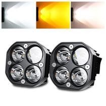 Luzes de trabalho LED SLARY de 3 polegadas Spot White/Amber, pacote com 2