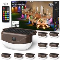 Luzes de vedação solares Hicotet 15 cores remotas IP67 impermeáveis