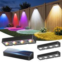 Luzes de vedação solares JOFIOS, pacote com 4, branco quente, branco frio, RGB