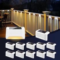 Luzes de vedação solares PATIOWIN, pacote com 12 unidades, impermeáveis, brancas quentes Luzes de vedação solares PATIOWIN, pacote com 12 unidades, impermeáveis, brancas quentes