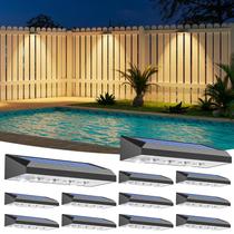 Luzes de vedação solares VOLISUN, pacote com 12, 100 lúmens, branco quente