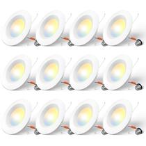 Luzes embutidas LED Amico de 5/6", pacote com 12 unidades, reguláveis em 5 CCT