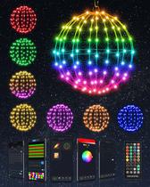 Luzes esféricas suspensas ao ar livre Flacchi Smart RGB 30cm 108LED