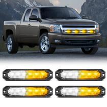 Luzes estroboscópicas de emergência Nilight 6LED âmbar branco 12V/24V