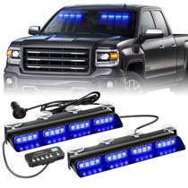 Luzes estroboscópicas de emergência XRIDONSEN Dash Safety Blue 2x14in Luzes estroboscópicas de emergência XRIDONSEN Dash Safety Blue 2x14in