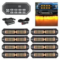 Luzes estroboscópicas Grille OPP ULITE 12 LED âmbar à prova d'água, 8 unidades Luzes estroboscópicas Grille OPP ULITE 12 LED âmbar à prova d'água, 8 unidades