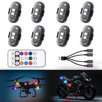 Luzes Estroboscópicas LED Sem Fio Asunder (8 Peças) com Controle Remoto Luzes Estroboscópicas LED Sem Fio Asunder (8 Peças) com Controle Remoto