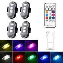 Luzes Estroboscópicas LED ZWYYTHC - Sem Fio, 8 Cores, USB e à Prova D'Água