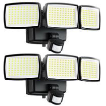 Luzes externas com sensor de movimento AIXPI 1500LM IP65, pacote com 2