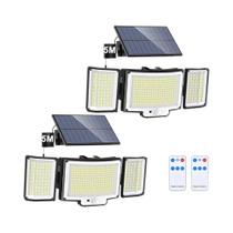 Luzes Externas Com Sensor De Movimento Solar 366 LED 3 Cabeças À Prova d'Água Luz De Jardim E Parede Luzes Externas Com Sensor De Movimento Solar 366 LED 3 Cabeças À Prova d'Água Luz De Jardim E Parede