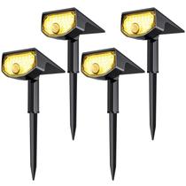 Luzes externas com sensor de movimento solar AloftSun 30 LED, pacote com 4