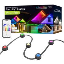 Luzes externas Enbrighten Eternity 50 pés 36 LEDs RGBWIC pretos
