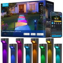 Luzes externas Govee Pathway 8 unidades RGBW IP67 à prova dágua Luzes externas Govee Pathway 8 unidades RGBW IP67 à prova dágua