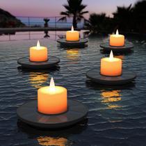 Luzes flutuantes para piscina GGNOO Solar Candles Outdoor (pacote com 5)