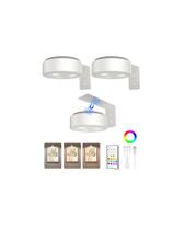 Luzes fotográficas EZVALO, pacote com 3 unidades, controle remoto RGB de 2000 mAh, regulável