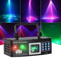 Luzes laser AMKI DJ Lights for Parties Pro 4 em 1 RGBW e UV