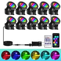 Luzes LED À Prova d'Água IP68 Para Fonte, Lago E Paisagismo - Holofotes De 2, 3, 8 E 10 Luzes Para Luzes LED À Prova d'Água IP68 Para Fonte, Lago E Paisagismo - Holofotes De 2, 3, 8 E 10 Luzes Para
