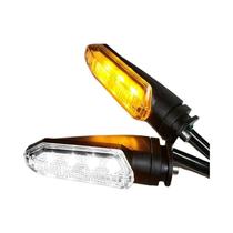 Luzes Led Amarelas Para Seta De Motocicleta, 2 Peças, Indicador Piscante De Fluxo Para Honda Yamaha