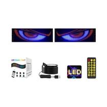 Luzes LED Coloridas Para Olhos De Diabo De Carro, Controle Por Aplicativo De Smartphone, Tela De