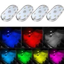 Luzes LED de carro TEKSHINNY Interior USB sem fio de 7 cores