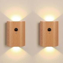 Luzes LED de madeira com sensor de movimento LANDGOO recarregável Luzes LED de madeira com sensor de movimento LANDGOO recarregável