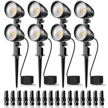 Luzes LED de paisagem MEIKEE 7W 800lm 12-24V IP66, pacote com 8