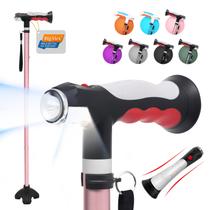 Luzes LED dobráveis Walking Cane BigAlex ajustáveis com bolsa