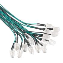 Luzes LED EDGELEC 10 mm verdes 12V pré-conectadas (pacote com 30)