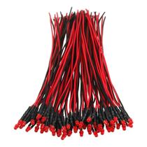 Luzes LED EDGELEC 3 mm vermelhas piscando 12 V (50 unidades) pré-conectadas