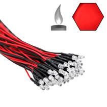 Luzes LED EDGELEC 3mm Red Flicker 12V (pacote com 30) pré-conectadas