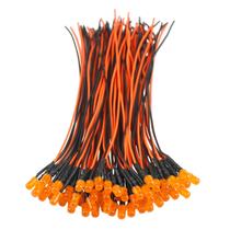 Luzes LED EDGELEC 5 mm laranja 12 V pré-conectadas (50 unidades)