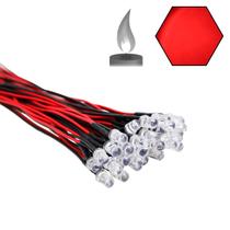 Luzes LED EDGELEC 5mm Red Flicker 12V (pacote com 30) pré-conectadas