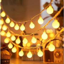 Luzes LED em cordão, 10 metros de comprimento, 66 lâmpadas, iluminação amarela/RGB, decoração para f Luzes LED em cordão, 10 metros de comprimento, 66 lâmpadas, iluminação amarela/RGB, decoração para f